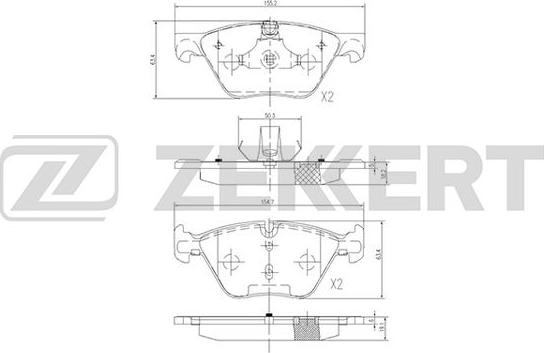 Zekkert BS-2388 - Гальмівні колодки, дискові гальма avtolavka.club