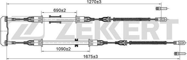 Zekkert BZ-1030 - Трос, гальмівна система avtolavka.club