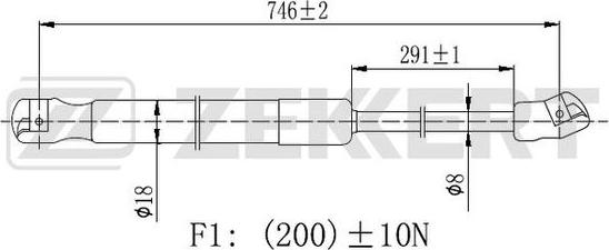 Zekkert GF-2439 - Газова пружина, капот avtolavka.club