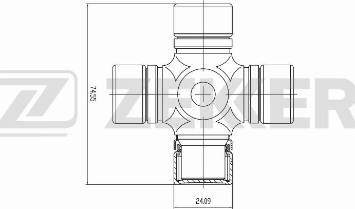 Zekkert KG-1084 - Шарнір, поздовжній вал avtolavka.club