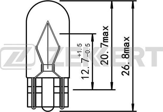 Zekkert LP-1143 - Лампа розжарювання, ліхтар покажчика повороту avtolavka.club