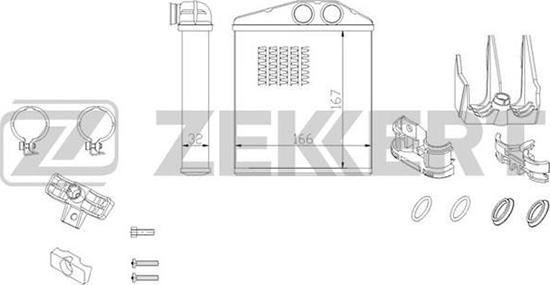 Zekkert MK-5096 - Теплообмінник, опалення салону avtolavka.club
