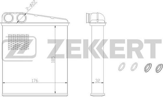 Zekkert MK-5054 - Теплообмінник, опалення салону avtolavka.club