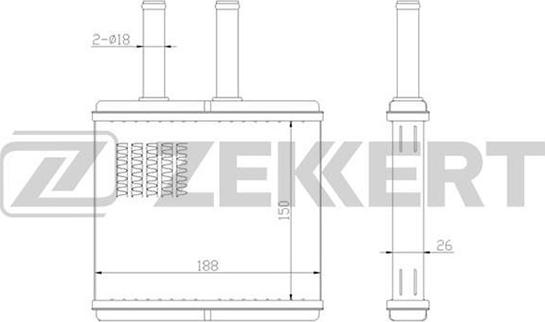 Zekkert MK-5012 - Теплообмінник, опалення салону avtolavka.club