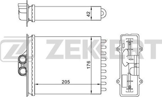 Zekkert MK-5034 - Теплообмінник, опалення салону avtolavka.club