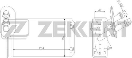 Zekkert MK-5035 - Теплообмінник, опалення салону avtolavka.club