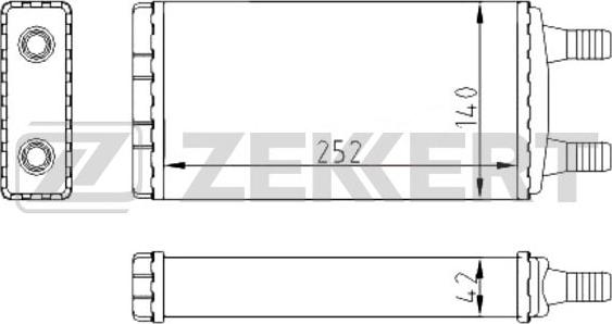 Zekkert MK-5120 - Теплообмінник, опалення салону avtolavka.club