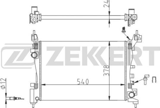 Zekkert MK-1559 - Радіатор, охолодження двигуна avtolavka.club