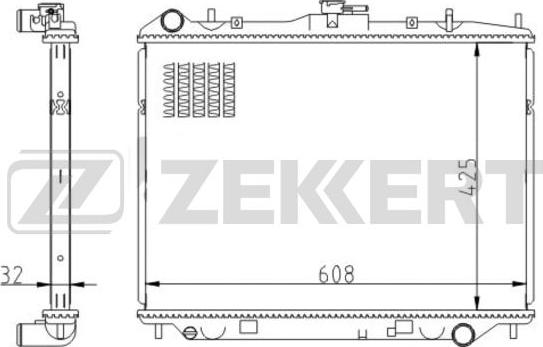 Zekkert MK-1551 - Радіатор, охолодження двигуна avtolavka.club