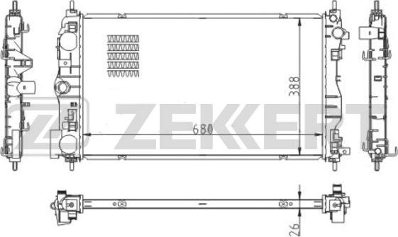 Zekkert MK-1552 - Радіатор, охолодження двигуна avtolavka.club