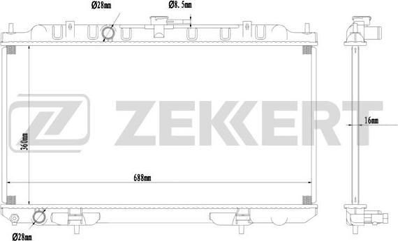 Zekkert MK-1563 - Радіатор, охолодження двигуна avtolavka.club