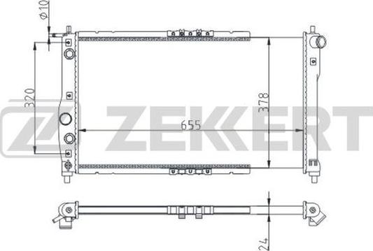 Zekkert MK-1515 - Радіатор, охолодження двигуна avtolavka.club