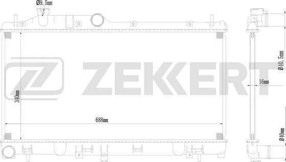 Zekkert MK-1041 - Радіатор, охолодження двигуна avtolavka.club