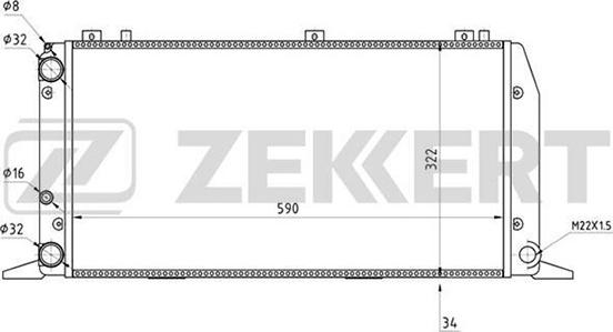 Zekkert MK-1019 - Радіатор, охолодження двигуна avtolavka.club