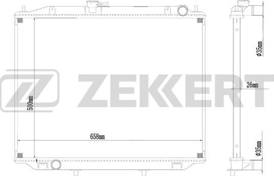 Zekkert MK-1016 - Радіатор, охолодження двигуна avtolavka.club