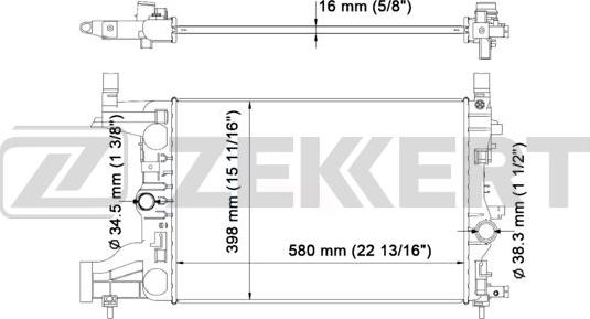 Zekkert MK-1011 - Радіатор, охолодження двигуна avtolavka.club