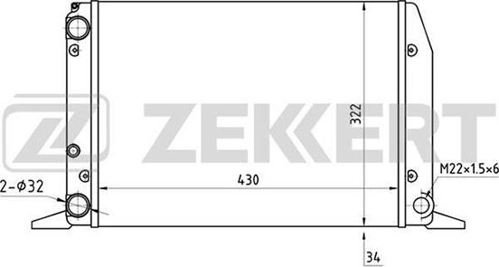 Zekkert MK-1018 - Радіатор, охолодження двигуна avtolavka.club