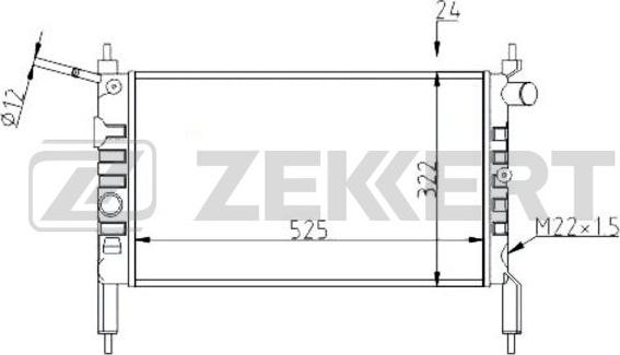 Zekkert MK-1035 - Радіатор, охолодження двигуна avtolavka.club