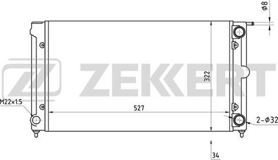 Zekkert MK-1030 - Радіатор, охолодження двигуна avtolavka.club