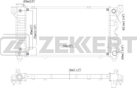 Zekkert MK-1078 - Радіатор, охолодження двигуна avtolavka.club