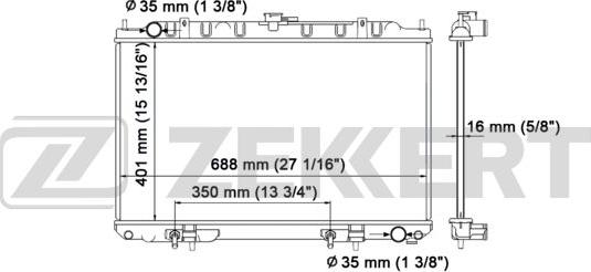 Zekkert MK-1147 - Радіатор, охолодження двигуна avtolavka.club