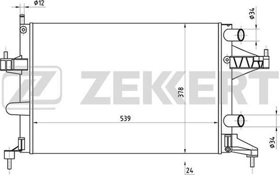 Zekkert MK-1152 - Радіатор, охолодження двигуна avtolavka.club