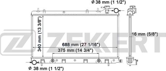 Zekkert MK-1107 - Радіатор, охолодження двигуна avtolavka.club