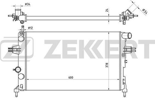 Zekkert MK-1114 - Радіатор, охолодження двигуна avtolavka.club