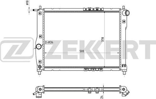 Zekkert MK-1115 - Радіатор, охолодження двигуна avtolavka.club