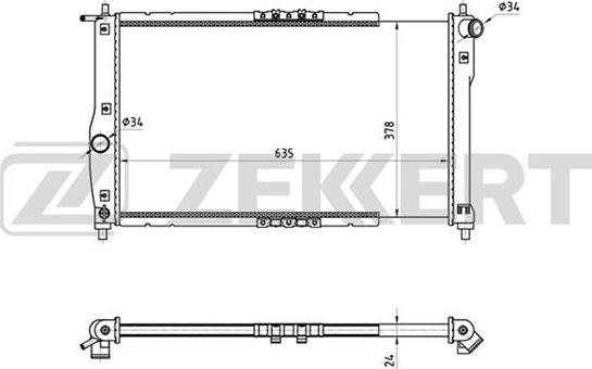 Zekkert MK-1116 - Радіатор, охолодження двигуна avtolavka.club