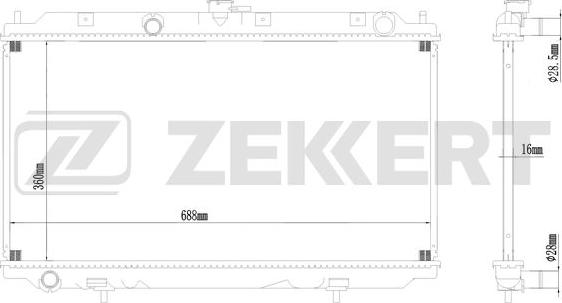 Zekkert MK-1117 - Радіатор, охолодження двигуна avtolavka.club