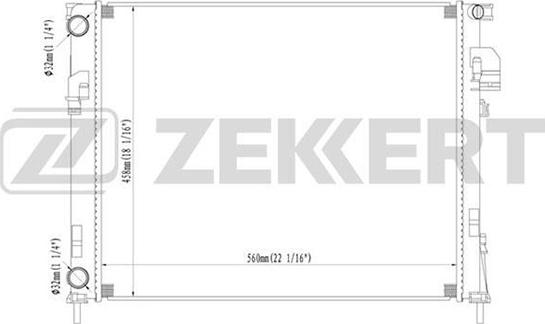 Zekkert MK-1364 - Радіатор, охолодження двигуна avtolavka.club