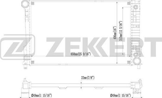 Zekkert MK-1361 - Радіатор, охолодження двигуна avtolavka.club