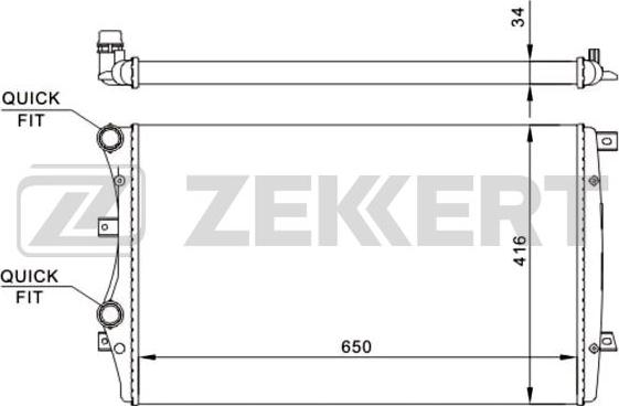 Zekkert MK-1246 - Радіатор, охолодження двигуна avtolavka.club