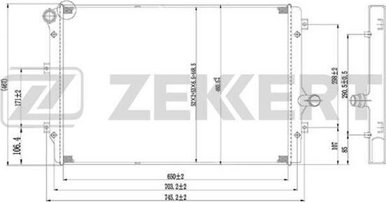 Zekkert MK-1234 - Радіатор, охолодження двигуна avtolavka.club