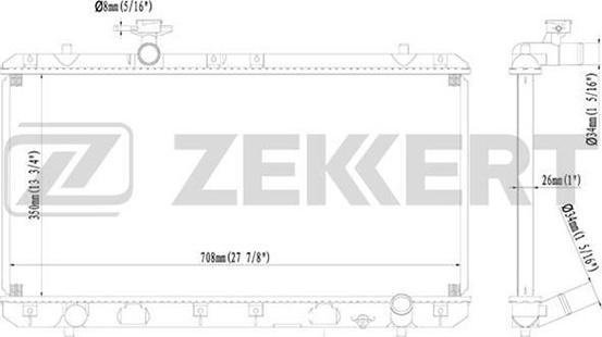 Zekkert MK-1223 - Радіатор, охолодження двигуна avtolavka.club