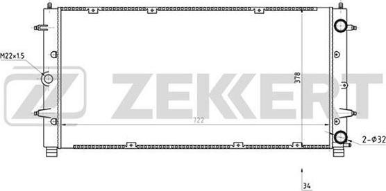 Zekkert MK-1276 - Радіатор, охолодження двигуна avtolavka.club