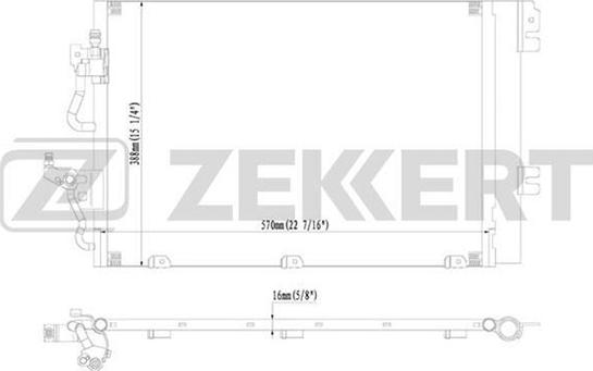 Zekkert MK-3016 - Конденсатор, кондиціонер avtolavka.club