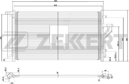 Zekkert MK-3185 - Конденсатор, кондиціонер avtolavka.club