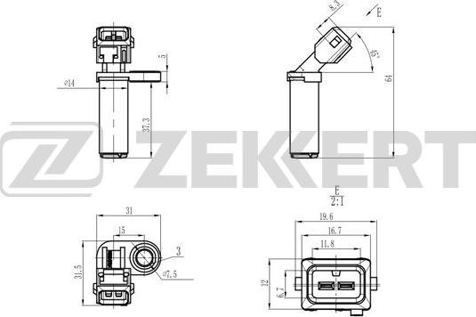 Zekkert SE-4045 - Датчик імпульсів, колінчастий вал avtolavka.club