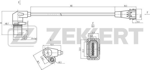 Zekkert SE-4063 - Датчик імпульсів, колінчастий вал avtolavka.club