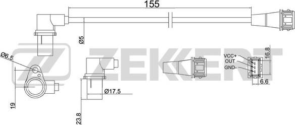 Zekkert SE-4018 - Датчик імпульсів, колінчастий вал avtolavka.club