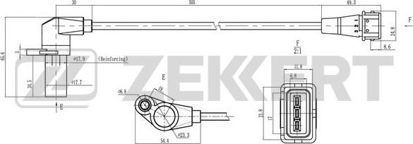 Zekkert SE-4078 - Датчик імпульсів, колінчастий вал avtolavka.club