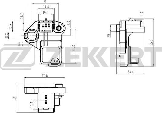 Zekkert SE-4107 - Датчик імпульсів, колінчастий вал avtolavka.club