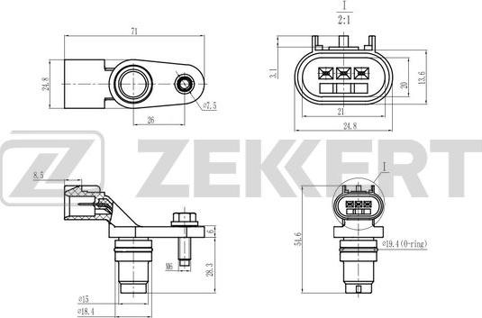 Zekkert SE-5055 - Датчик, положення розподільного валу avtolavka.club