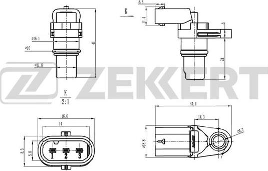 Zekkert SE-5017 - Датчик, положення розподільного валу avtolavka.club