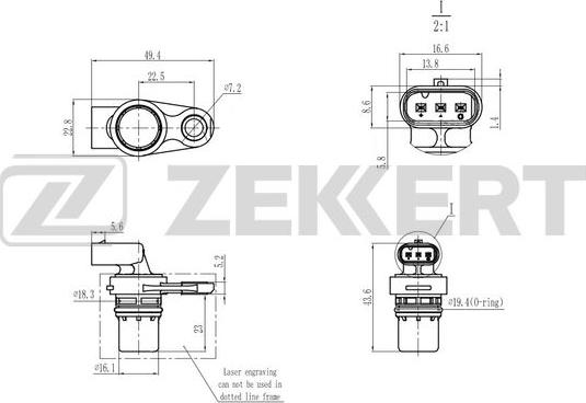 Zekkert SE-5031 - Датчик, положення розподільного валу avtolavka.club