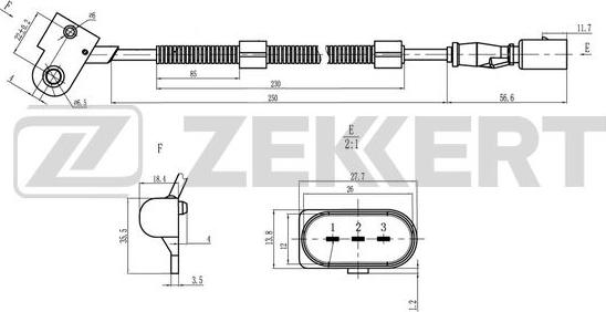 Zekkert SE-5028 - Датчик, положення розподільного валу avtolavka.club