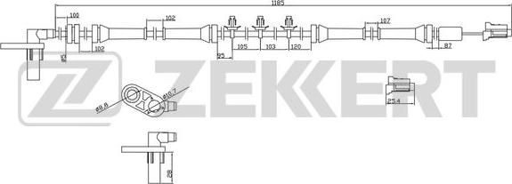 Zekkert SE-6044 - Датчик ABS, частота обертання колеса avtolavka.club