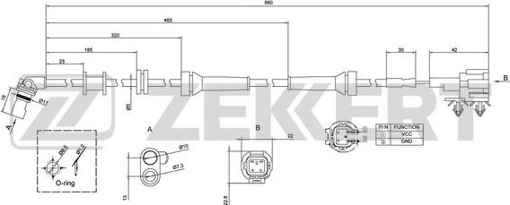 Zekkert SE-6050 - Датчик ABS, частота обертання колеса avtolavka.club